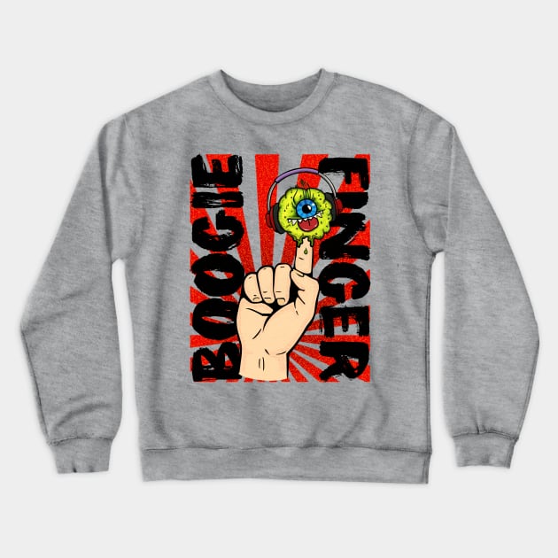 Boogie Finger! Crewneck Sweatshirt by SunGraphicsLab